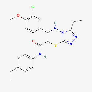 6-(3-chloro-4-methoxyphenyl)-3-ethyl-N-(4-ethylphenyl)-6,7-dihydro-5H-[1,2,4]triazolo[3,4-b][1,3,4]thiadiazine-7-carboxamide