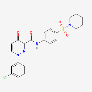 1-(3-chlorophenyl)-4-oxo-N-[4-(piperidin-1-ylsulfonyl)phenyl]-1,4-dihydropyridazine-3-carboxamide