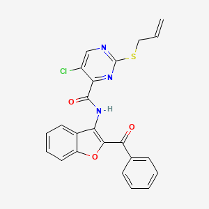 5-chloro-N-[2-(phenylcarbonyl)-1-benzofuran-3-yl]-2-(prop-2-en-1-ylsulfanyl)pyrimidine-4-carboxamide