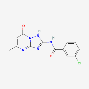 3-chloro-N-(5-methyl-7-oxo-4,7-dihydro[1,2,4]triazolo[1,5-a]pyrimidin-2-yl)benzamide