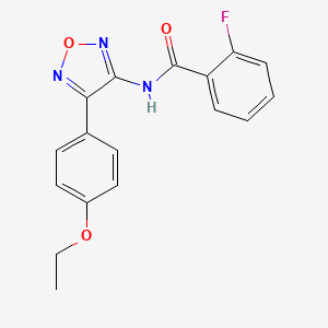 molecular formula C17H14FN3O3 B11381768 N-[4-(4-ethoxyphenyl)-1,2,5-oxadiazol-3-yl]-2-fluorobenzamide 