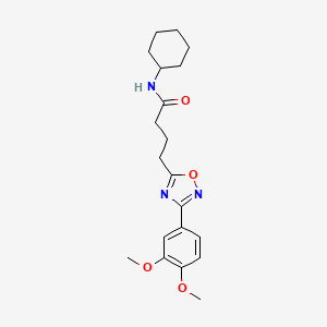 N-cyclohexyl-4-[3-(3,4-dimethoxyphenyl)-1,2,4-oxadiazol-5-yl]butanamide