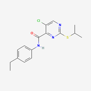 5-chloro-N-(4-ethylphenyl)-2-(propan-2-ylsulfanyl)pyrimidine-4-carboxamide