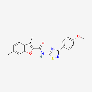 N-[3-(4-methoxyphenyl)-1,2,4-thiadiazol-5-yl]-3,6-dimethyl-1-benzofuran-2-carboxamide