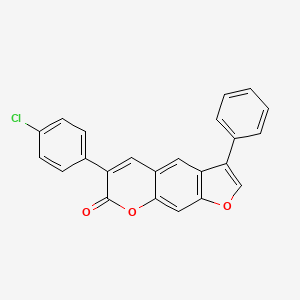 6-(4-chlorophenyl)-3-phenyl-7H-furo[3,2-g]chromen-7-one