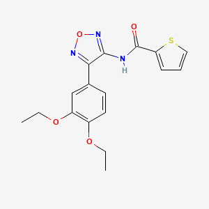 molecular formula C17H17N3O4S B11381904 N-[4-(3,4-diethoxyphenyl)-1,2,5-oxadiazol-3-yl]thiophene-2-carboxamide 