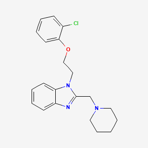 1-[2-(2-chlorophenoxy)ethyl]-2-(piperidin-1-ylmethyl)-1H-benzimidazole