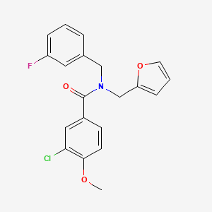 3-chloro-N-(3-fluorobenzyl)-N-(furan-2-ylmethyl)-4-methoxybenzamide