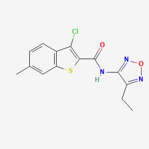 3-chloro-N-(4-ethyl-1,2,5-oxadiazol-3-yl)-6-methyl-1-benzothiophene-2-carboxamide