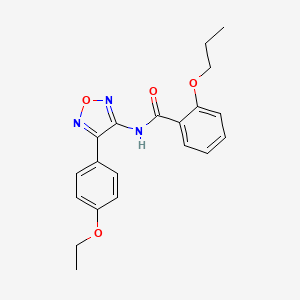 molecular formula C20H21N3O4 B11381983 N-[4-(4-ethoxyphenyl)-1,2,5-oxadiazol-3-yl]-2-propoxybenzamide 