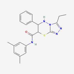 molecular formula C21H23N5OS B11382009 N-(3,5-dimethylphenyl)-3-ethyl-6-phenyl-6,7-dihydro-5H-[1,2,4]triazolo[3,4-b][1,3,4]thiadiazine-7-carboxamide 