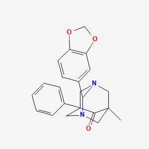 2-(1,3-Benzodioxol-5-yl)-5-methyl-7-phenyl-1,3-diazatricyclo[3.3.1.1~3,7~]decan-6-one