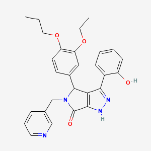 4-(3-ethoxy-4-propoxyphenyl)-3-(2-hydroxyphenyl)-5-(pyridin-3-ylmethyl)-4,5-dihydropyrrolo[3,4-c]pyrazol-6(1H)-one