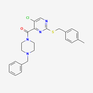 (4-Benzylpiperazin-1-yl){5-chloro-2-[(4-methylbenzyl)sulfanyl]pyrimidin-4-yl}methanone