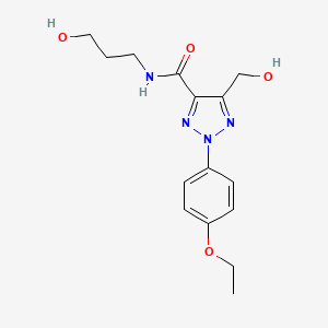 2-(4-ethoxyphenyl)-5-(hydroxymethyl)-N-(3-hydroxypropyl)-2H-1,2,3-triazole-4-carboxamide