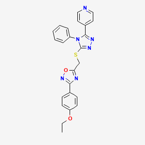 4-[5-({[3-(4-ethoxyphenyl)-1,2,4-oxadiazol-5-yl]methyl}sulfanyl)-4-phenyl-4H-1,2,4-triazol-3-yl]pyridine