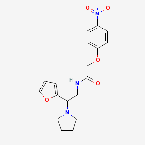 N-[2-(furan-2-yl)-2-(pyrrolidin-1-yl)ethyl]-2-(4-nitrophenoxy)acetamide