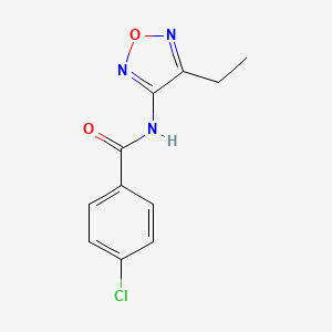 4-chloro-N-(4-ethyl-1,2,5-oxadiazol-3-yl)benzamide