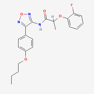 N-[4-(4-butoxyphenyl)-1,2,5-oxadiazol-3-yl]-2-(2-fluorophenoxy)propanamide