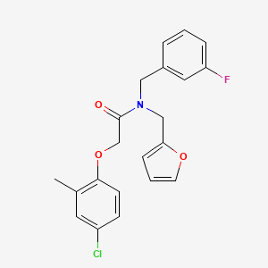 2-(4-chloro-2-methylphenoxy)-N-(3-fluorobenzyl)-N-(furan-2-ylmethyl)acetamide