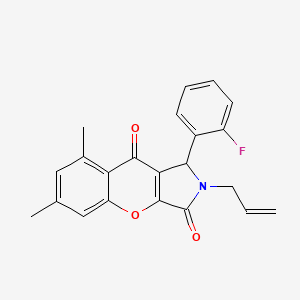 1-(2-Fluorophenyl)-6,8-dimethyl-2-(prop-2-en-1-yl)-1,2-dihydrochromeno[2,3-c]pyrrole-3,9-dione