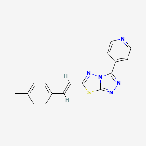 6-[(E)-2-(4-methylphenyl)vinyl]-3-pyridin-4-yl[1,2,4]triazolo[3,4-b][1,3,4]thiadiazole