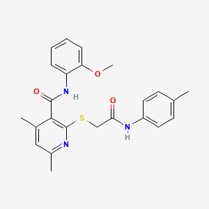 N-(2-methoxyphenyl)-4,6-dimethyl-2-({2-[(4-methylphenyl)amino]-2-oxoethyl}sulfanyl)pyridine-3-carboxamide