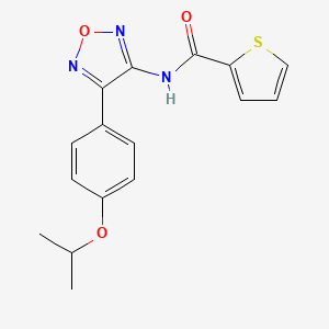 N-{4-[4-(propan-2-yloxy)phenyl]-1,2,5-oxadiazol-3-yl}thiophene-2-carboxamide