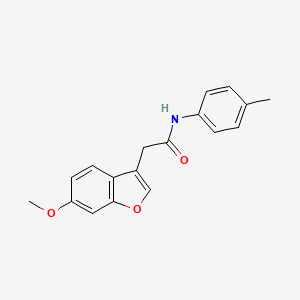 molecular formula C18H17NO3 B11382236 2-(6-methoxy-1-benzofuran-3-yl)-N-(4-methylphenyl)acetamide 