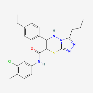 N-(3-chloro-4-methylphenyl)-6-(4-ethylphenyl)-3-propyl-6,7-dihydro-5H-[1,2,4]triazolo[3,4-b][1,3,4]thiadiazine-7-carboxamide