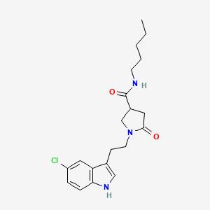 1-[2-(5-chloro-1H-indol-3-yl)ethyl]-5-oxo-N-pentylpyrrolidine-3-carboxamide