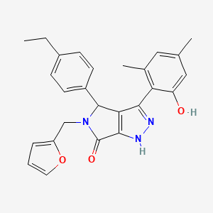 4-(4-ethylphenyl)-5-(furan-2-ylmethyl)-3-(2-hydroxy-4,6-dimethylphenyl)-4,5-dihydropyrrolo[3,4-c]pyrazol-6(1H)-one