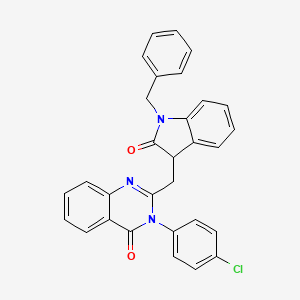 2-[(1-benzyl-2-oxo-2,3-dihydro-1H-indol-3-yl)methyl]-3-(4-chlorophenyl)quinazolin-4(3H)-one