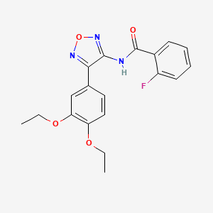 N-[4-(3,4-diethoxyphenyl)-1,2,5-oxadiazol-3-yl]-2-fluorobenzamide