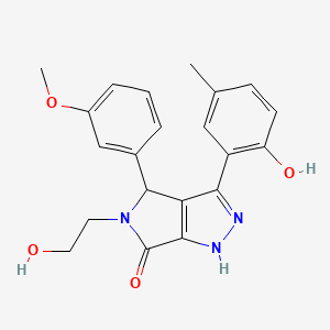 5-(2-hydroxyethyl)-3-(2-hydroxy-5-methylphenyl)-4-(3-methoxyphenyl)-4,5-dihydropyrrolo[3,4-c]pyrazol-6(1H)-one