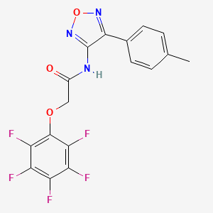 molecular formula C17H10F5N3O3 B11382376 N-[4-(4-methylphenyl)-1,2,5-oxadiazol-3-yl]-2-(pentafluorophenoxy)acetamide 