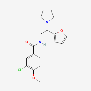 3-chloro-N-[2-(furan-2-yl)-2-(pyrrolidin-1-yl)ethyl]-4-methoxybenzamide