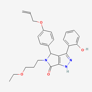 5-(3-ethoxypropyl)-3-(2-hydroxyphenyl)-4-[4-(prop-2-en-1-yloxy)phenyl]-4,5-dihydropyrrolo[3,4-c]pyrazol-6(1H)-one