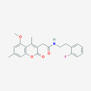 N-[2-(2-fluorophenyl)ethyl]-2-(5-methoxy-4,7-dimethyl-2-oxo-2H-chromen-3-yl)acetamide