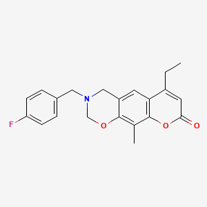 6-ethyl-3-(4-fluorobenzyl)-10-methyl-3,4-dihydro-2H,8H-chromeno[6,7-e][1,3]oxazin-8-one