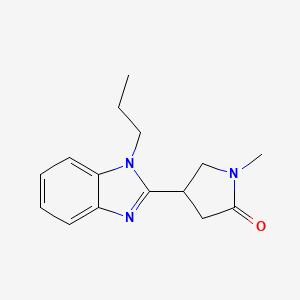 1-methyl-4-(1-propyl-1H-benzimidazol-2-yl)pyrrolidin-2-one