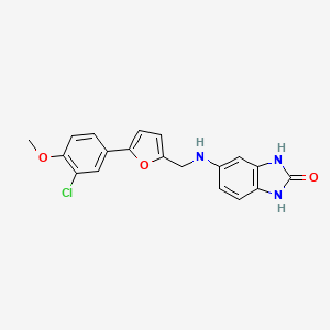 5-({[5-(3-chloro-4-methoxyphenyl)-2-furyl]methyl}amino)-1,3-dihydro-2H-benzimidazol-2-one