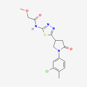 N-{5-[1-(3-chloro-4-methylphenyl)-5-oxopyrrolidin-3-yl]-1,3,4-thiadiazol-2-yl}-2-methoxyacetamide