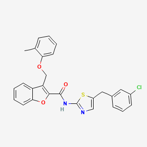 N-[5-(3-chlorobenzyl)-1,3-thiazol-2-yl]-3-[(2-methylphenoxy)methyl]-1-benzofuran-2-carboxamide