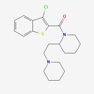 1-(3-Chloro-1-benzothiophene-2-carbonyl)-2-[2-(piperidin-1-yl)ethyl]piperidine