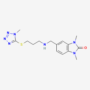 1,3-dimethyl-5-[({3-[(1-methyl-1H-tetrazol-5-yl)sulfanyl]propyl}amino)methyl]-1,3-dihydro-2H-benzimidazol-2-one