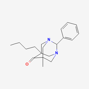 5-Butyl-7-methyl-2-phenyl-1,3-diazatricyclo[3.3.1.1~3,7~]decan-6-one