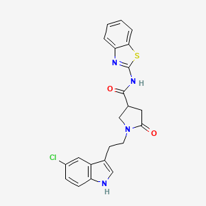 N-(1,3-benzothiazol-2-yl)-1-[2-(5-chloro-1H-indol-3-yl)ethyl]-5-oxopyrrolidine-3-carboxamide