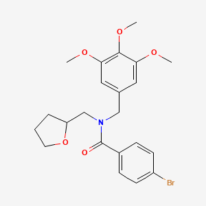 4-bromo-N-(tetrahydrofuran-2-ylmethyl)-N-(3,4,5-trimethoxybenzyl)benzamide