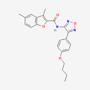 N-[4-(4-butoxyphenyl)-1,2,5-oxadiazol-3-yl]-3,5-dimethyl-1-benzofuran-2-carboxamide